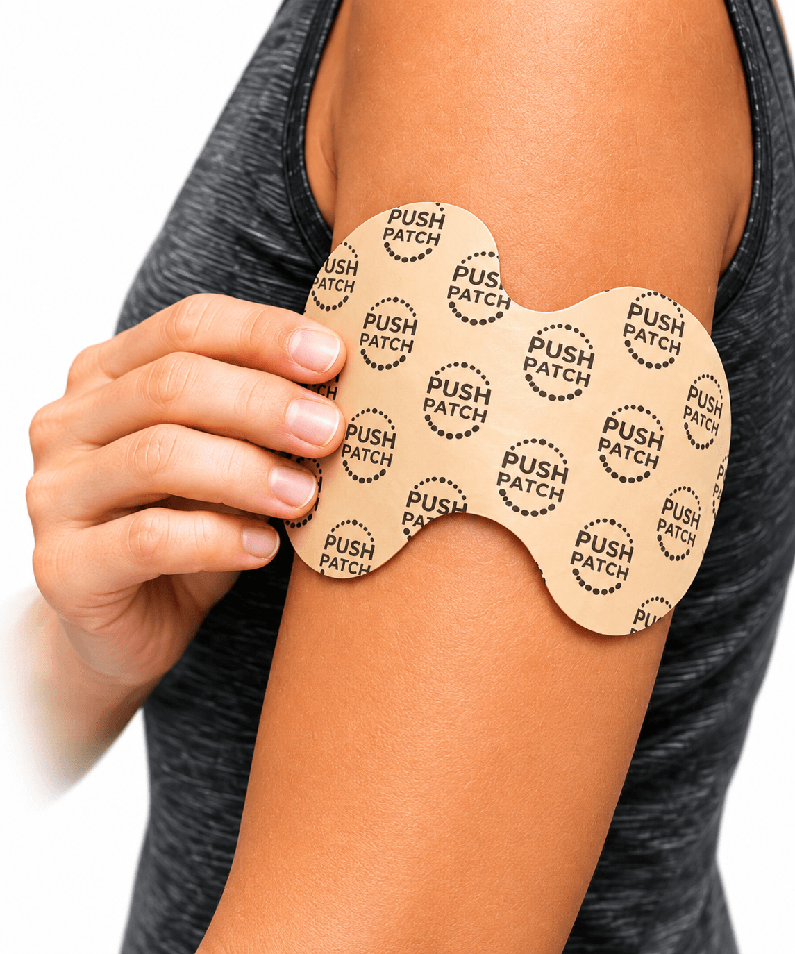 Peptide Push Patch applied to the upper arm