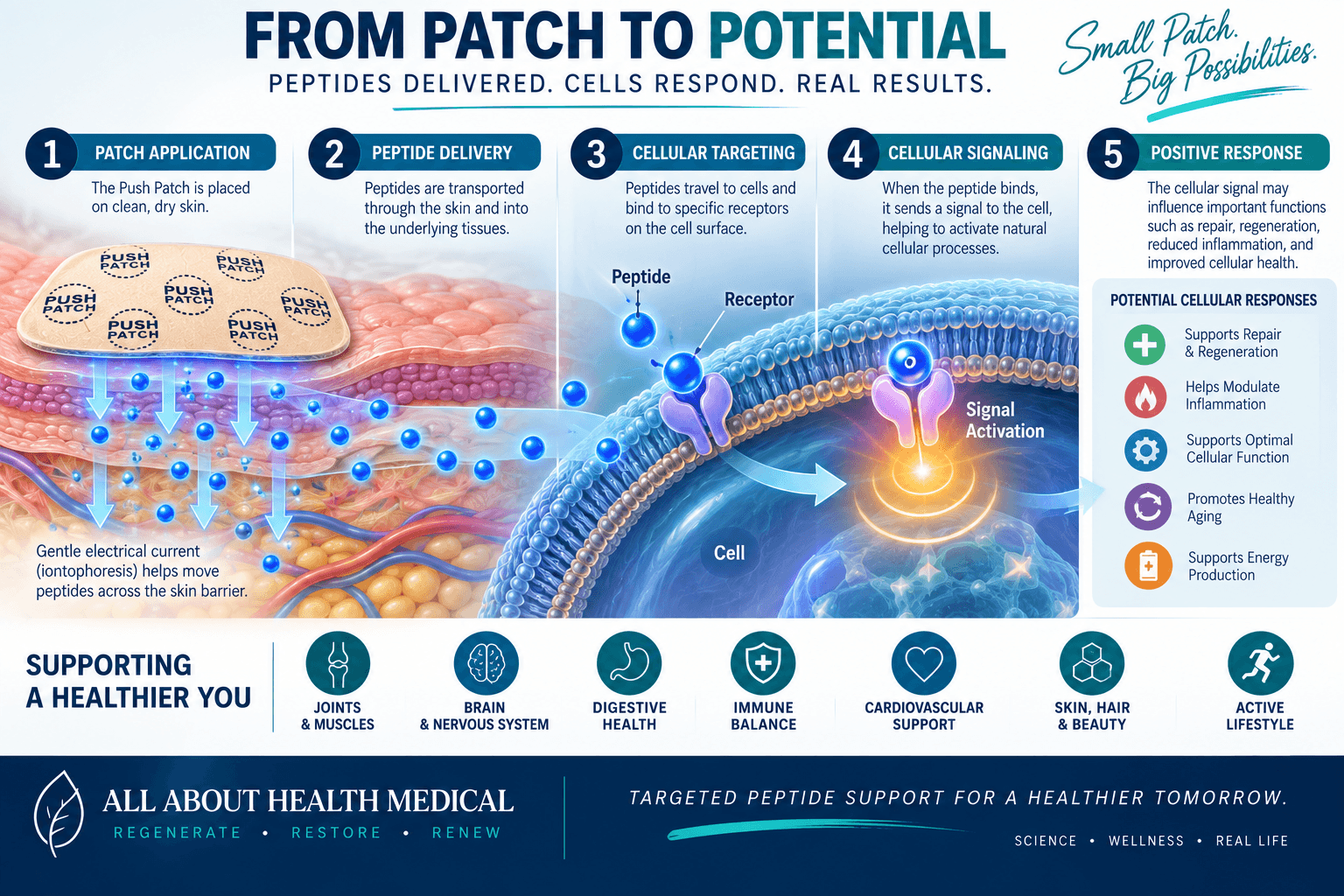 Peptide cellular signaling graphic